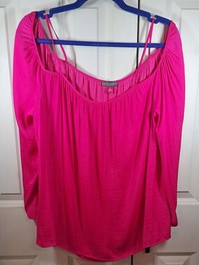 Vince Camuto Bright Fuchsia Off-Shoulder Tunic